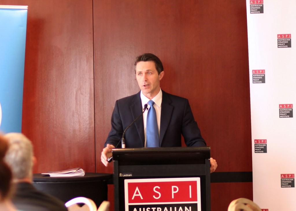 Home Affairs Minister Jason Clare at the ASPI-HP lunchtime seminar in Sydney, 3 July 2013