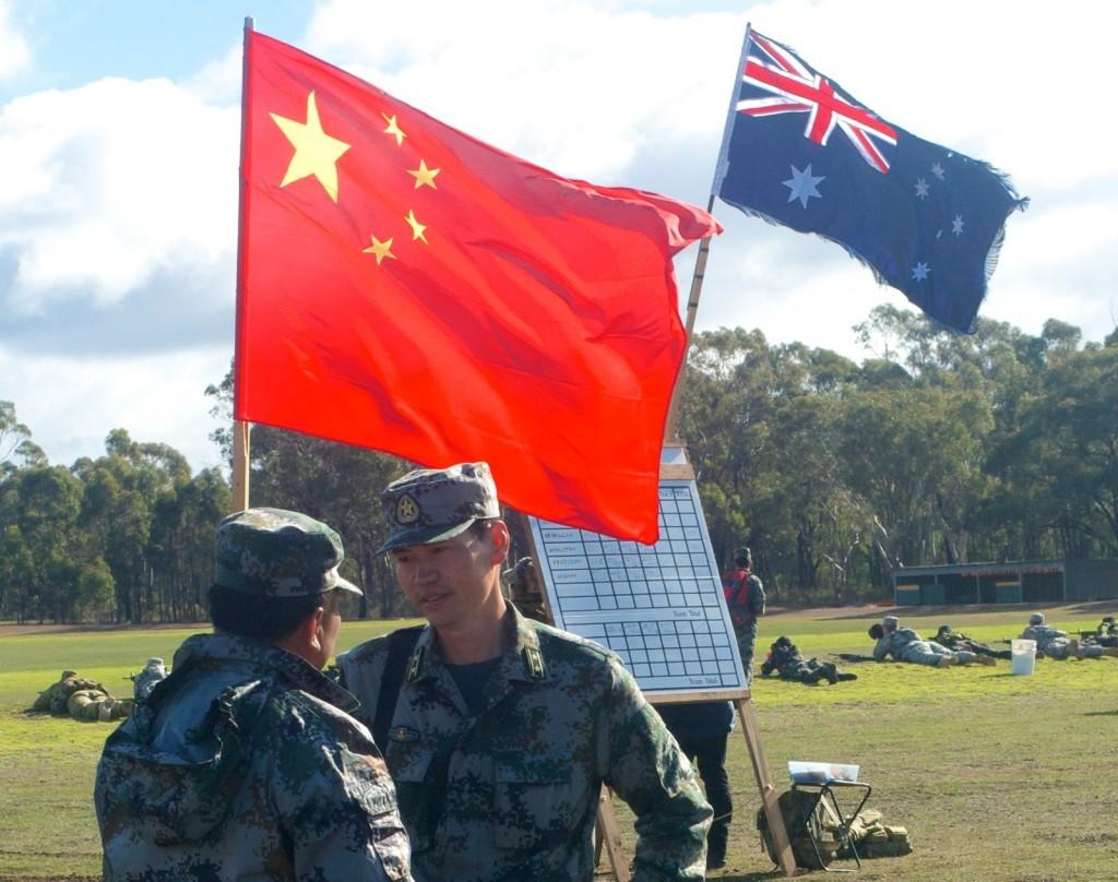 Team flags fly at the International Service Rifle Championship at the Australian Army Skill at Arms Meeting (AASAM) held at Puckapunyal Military Range in September 2013
