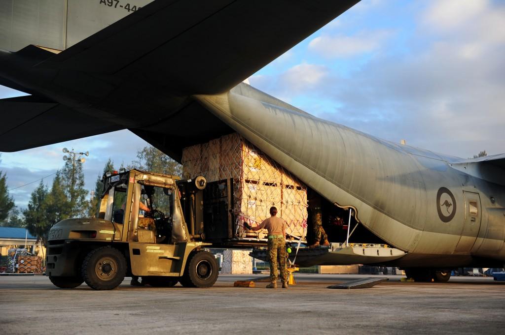 Royal Australian Air Force airmen and airwomen, from Number 1 Airfield Operations Support Squadron in Darwin, load a Royal Australian Air Force C-130J Hercules at Cebu airfield during Operation PHILIPPINES ASSIST. When the Government picks up the phone to ask Defence to respond to regional events, Air Force will very often be the first responder.