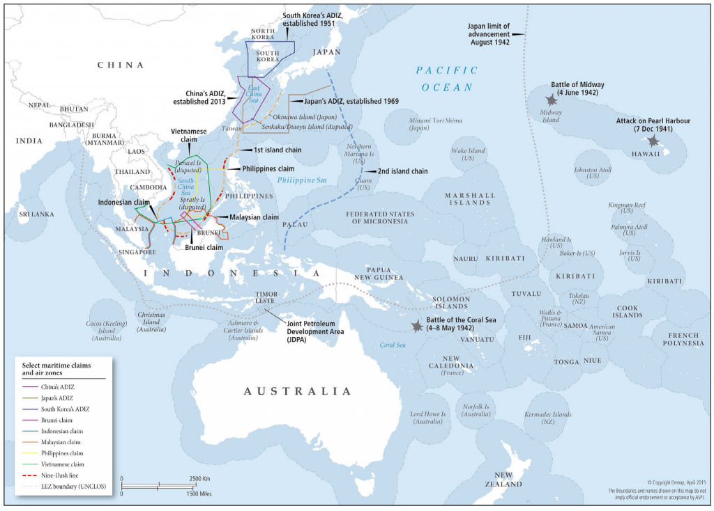 Map: Oceania in its broader geostrategic setting