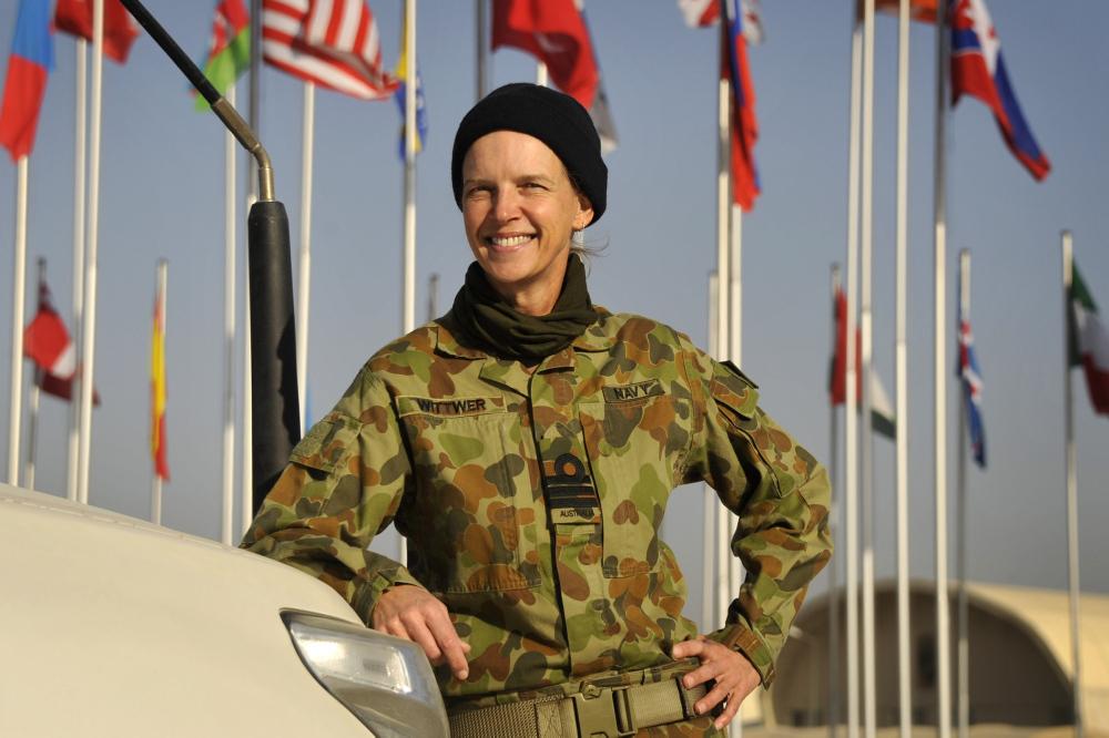 Staff Officer Gender Advisor, Commander Jennifer Wittwer. *** Local Caption *** Mid Caption: Australian Defence Force personnel deployed as part of Operation Slipper celebrated International Womens Day on the 8th of March. Prominent women in operational positions were selected and interviewed to mark the event. Commander Jennifer Wittwer, the Staff Officer Gender Advisor in Kabul, Wing Commander Lee de Winton, the Base Commander at Multinational Base Tarin Kot, Ms Julie McKay, Executive Director UN Women Australia, Colonel Robin Kimmelman (USAF), Legal Mentor to Office of the Staff Judge Advocate at 205 Hero Corps, Major Deborah Elmy, Mentor to Corps G6 at 205 Hero Corps and Warrant Officer Class One Kim Felmingham, the Regimental Sergeant Major of Joint Task Force 633.