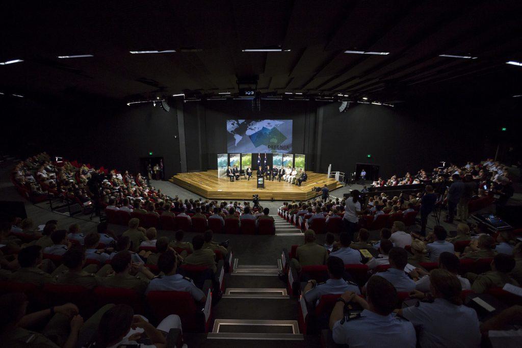 Minister for Defence the Hon Marise Payne, MP, speaking at the launch of the 2016 Defence White Paper at the Australian Defence Force Academy (ADFA) in Canberra. *** Local Caption *** On 25 February 2016, the Prime Minister, The Hon Malcolm Turnbull, MP, and the Minister for Defence, Senator The Hon Marise Payne released the 2016 Defence White Paper, the Integrated Investment Program and the Defence Industry Policy Statement. Together, these three documents set out the Government's direction to Defence to guide our strategy, capability, and organisational and budget planning.